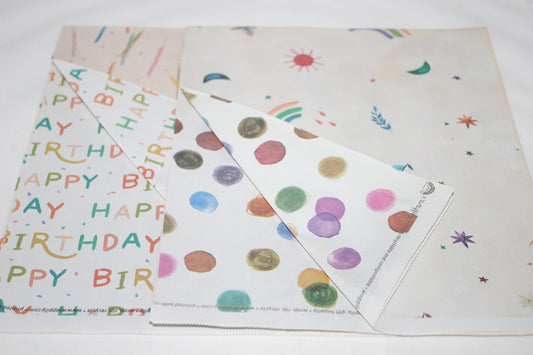 Birthday Wrapping Paper - Recyclable or Compostable