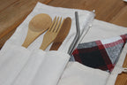 Reusable Bamboo Cutlery Set w/ Napkin